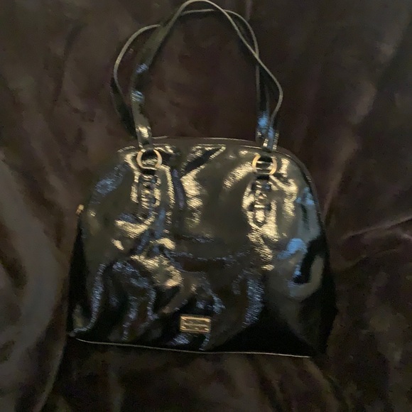 Handbags - Tommy Hilfiger black patent leather dome Handbag